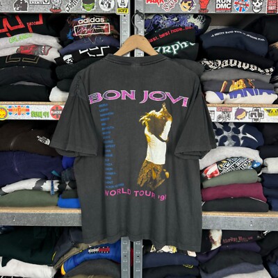 VINTAGE 1993 BON JOVI KEEP THE FAITH WORLD TOUR T-SHIRT - SIZE XL