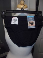 Bali Woman's Hi-Cut Black Soft Cotton Panties Size S/5