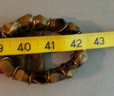 Garuglieri Leather Belt Woman Sz M Brown Metalic Gold Tiger  display picture 3