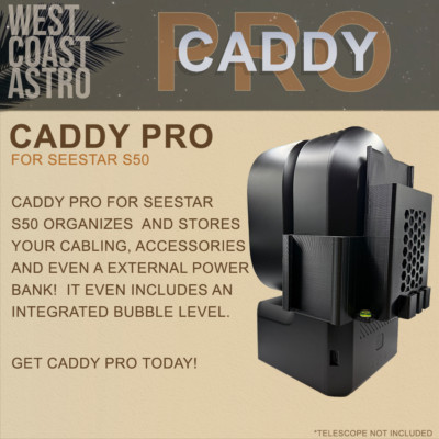 ZWO Seestar S50 - Caddy Pro (Storage Caddy with integrated Bubble Level)
