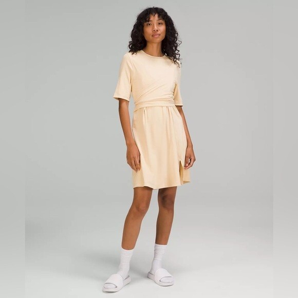 cotton wrap front t shirt dress lululemon Wrap-Front T-Shirt Size:US 00 (IT 32) Vines of Rochester Wedding New Arrivals 03/2025 Womens dresses