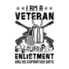 I Am Vetaran My Oath of Enlishment Has No Expiration Date Bumper Sticker 5"