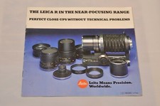 Leitz The Leica R In The Near-Focusing Range Brochure, Not a Copy c1981