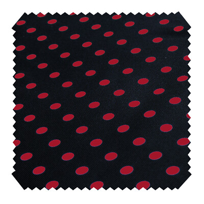 novely  OXFORD 210D - D10 Schwarz Rot Gepunktet - Bedruckter Polsterstoff - Outd