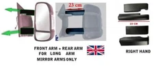 Mirror Arm Cover Front & Back For Citroen Relay Long Arms Only Left N/S 2006 On