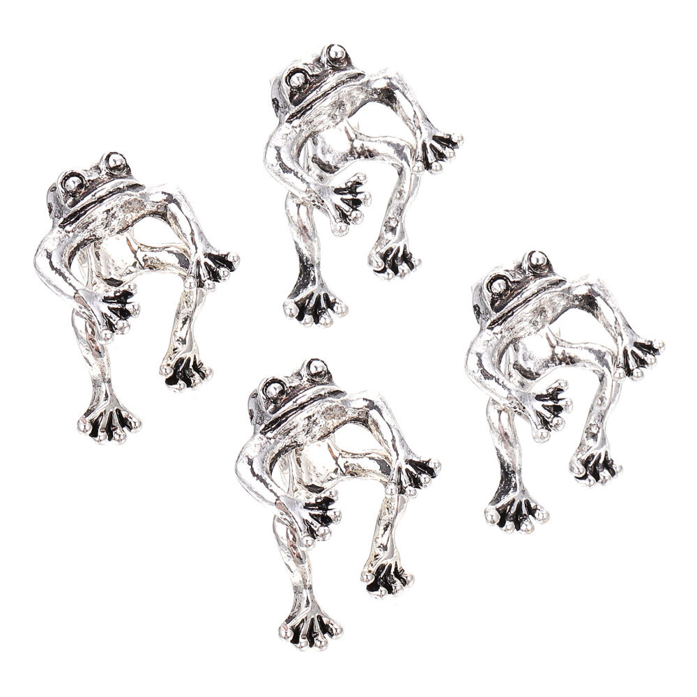 2 Pairs Elegant Frog Earrings for Brides with Exquisite Craftsmanship