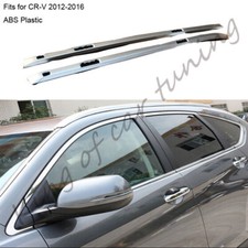 Barra de techo plateada de 2 piezas para Honda CR-V CRV 2012-2016 pintura de plástico barra de techo