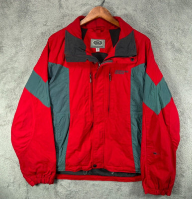 BOULDER GEAR Mountain Ski Snowboarding Jacket Mens Small Red Hooded Thinsulate