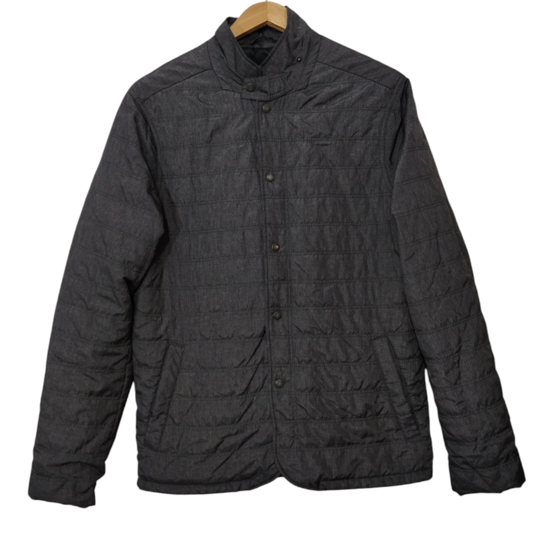 BENCH Men's Quilted Fully Lined Snap Jacket Size M Black Outdoor Lightweight