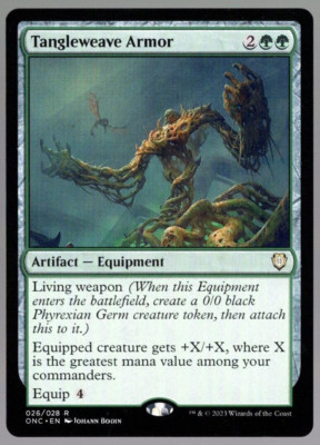 Tangleweave Armor 026/028 Non Foil Rare Phyrexia All Will Be One MTG Near Mint