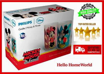 Philips Nachtlicht Disney Mickey & Minnie Maus Kinder LED Kerze kindersicher   