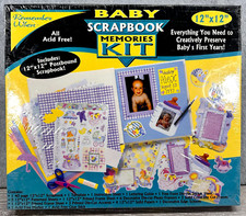 Baby Scrapbook Memories Kit Remember When Acid Free 12  x 12  Postbound Book NEW