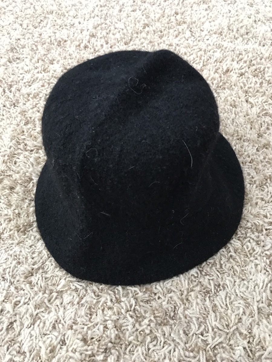 black 100% wool womens winter bucket hat style 61303 J Crew