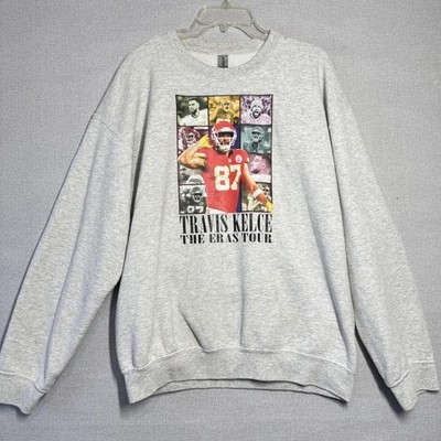 The Eras Tour Sweatshirt Mens Large Gray NFL Football Gildan Travis Kelce