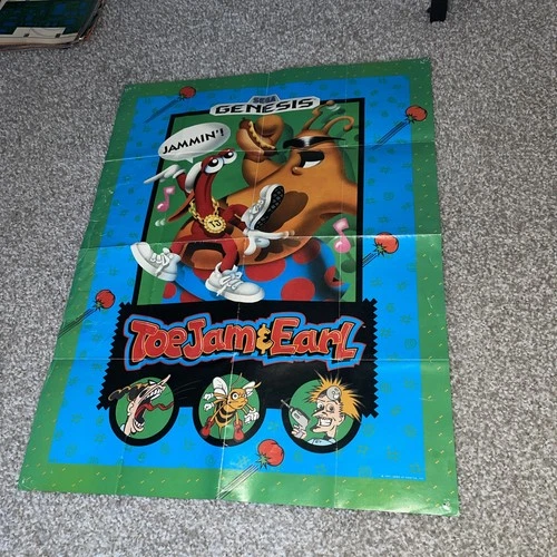 Vintage 1991 Sega Genesis Toe Jam & Earl Poster!