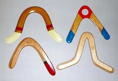 4 Vintage Boomerangs - 1980's - Photo 1/4