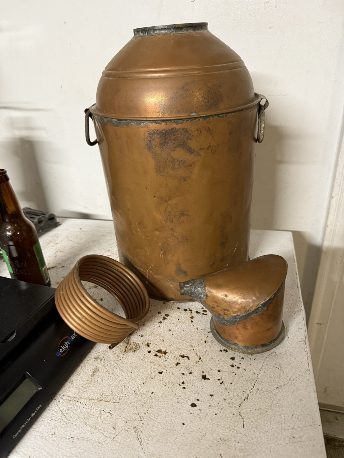 Antique Copper Moonshine Still w/Coil
