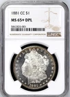 1881 CC MORGAN DOLLAR NGC MS65+DPL (DEEP MIRROR PROOF LIKE) ULTRA RARITY POP 2!!