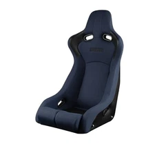 BRAUM - Blue Cloth / Carbon Fiber VENOM-R Fixed Back Bucket Seat - BRR7-BUFB