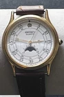 1988 Vintage Seiko Quartz Moon Phase 6F22-7010 Rare Watch 34mm New Band &Battery