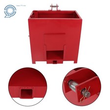 Ballast Box 3 Point Category 1 Tractor Attachment Hitch Counterweight Red Holder