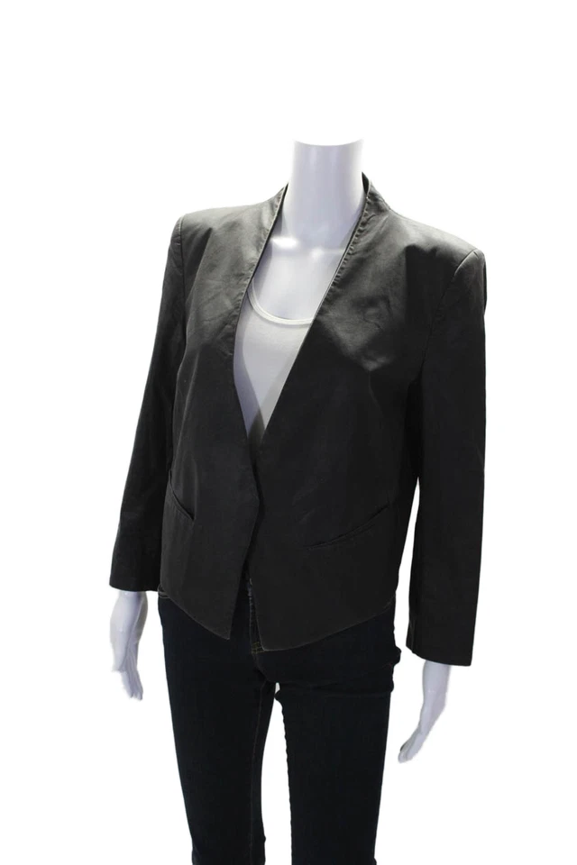 Chaqueta para mujer Helmut cuello en V manga larga forrada con un botón negra talla 8 Foto 2 de 4