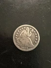 1838 Large Stars Seated Liberty Half Dime VG