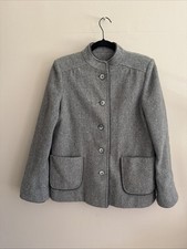 Vintage 70s Fashionbilt Wool grey Classic Coat Womens Large See Measurements