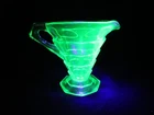 Vintage Uranium Green Tea Room Creamer Indiana Depression Glass