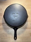Wagner Ware “Long Life” #9 Cast Iron Skillet 1759A Restored Vintage Antique