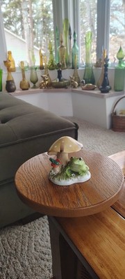 Vtg Ceramic Frog Mushroom Cricket Figurine MCM Made In Taiwan 