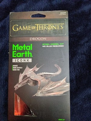 Fascinations Metal Earth ICONX Game of Thrones Dragon 3D Metal Model Kit NOS
