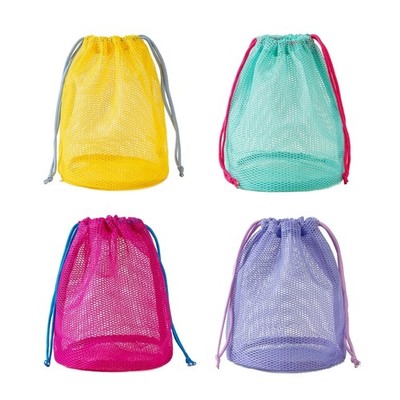 Adjustable Drawstring Cosmetic Bag See Through Pouch For Travel Toiletries Swim