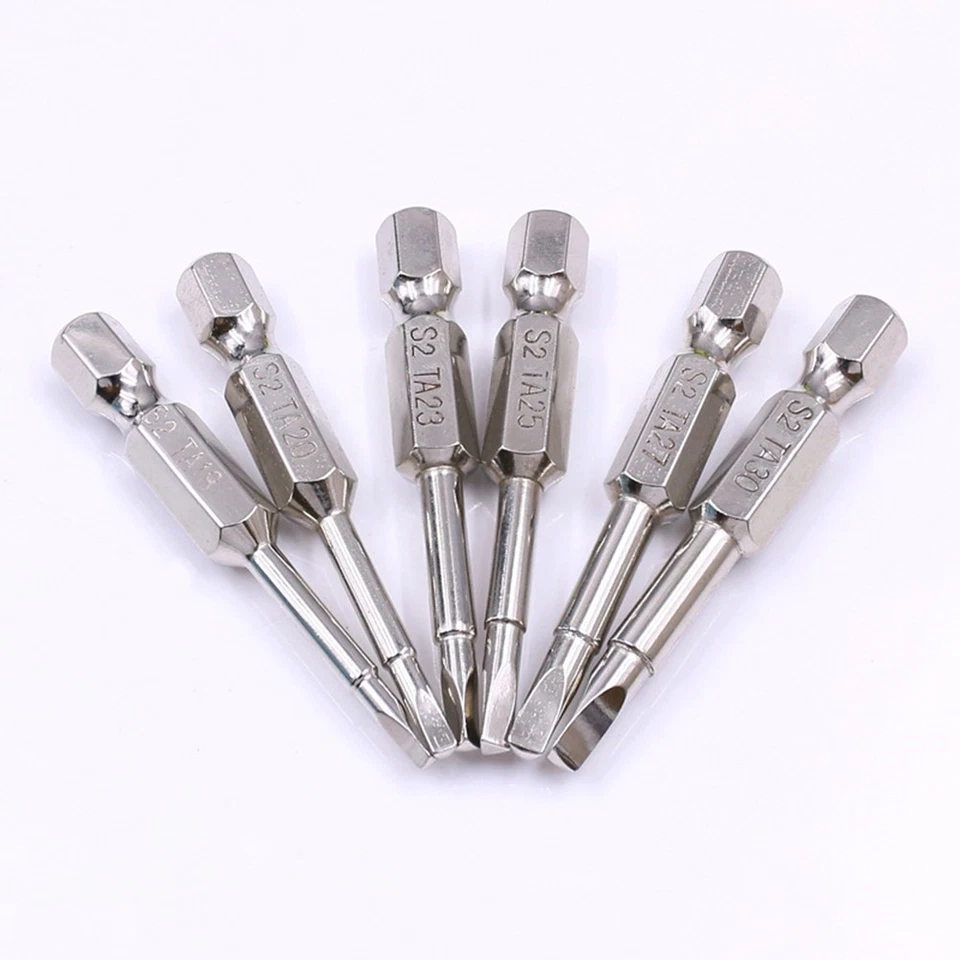 Anti-rust Drill Bit 1/4 inch Hex Shank 50mm Magnetic Triangle Security - Image 4 of 4