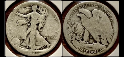 1921-S Walking Liberty Half Dollar, Key Date! 90% Silver, NR, Good Details