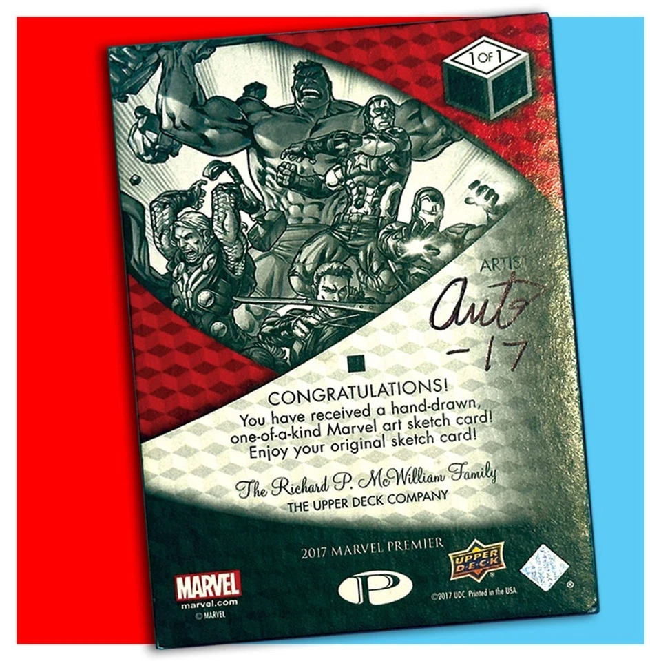 Spider-Man & The Hulk - Upper Deck - Artist Proof - Sketch Card - Image 3 of 3