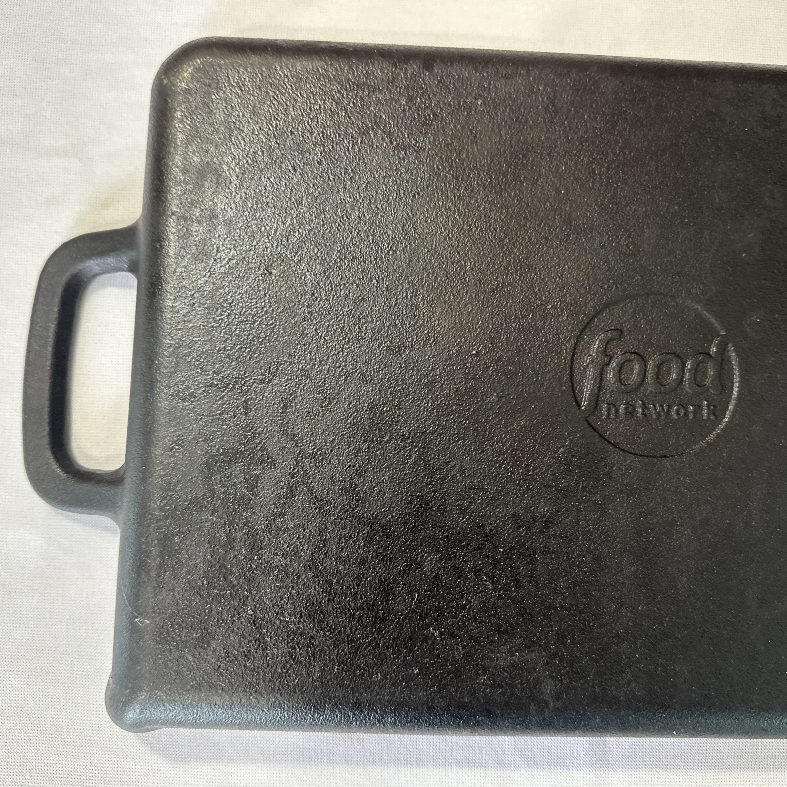 Advanced Matching Network Food Network Pre-Seasoned Cast Iron Grill Pan Rectangular Griddle Tray ...