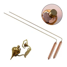Professional 2 Piece Copper Divining Rod Set for Water and Metal Detection