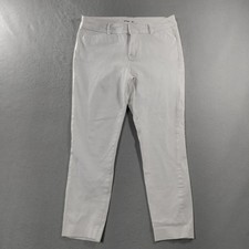 Old Navy Pixie Mid-Rise White Khaki Ankle Pants Womens Size 8
