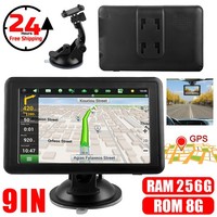 8G 9 GPS Sat Navs for Car Truck HGV Navigation UK&EU Map Free Lifetime Screen