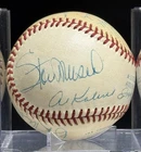 Musial Paige Maris Feller Kaline Wynn + More Signed AL Baseball Beckett AE34314