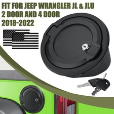 Locking Fuel Filler Door Gas Tank Cap Cover w/Keys for Jeep Wrangler JL 2018+