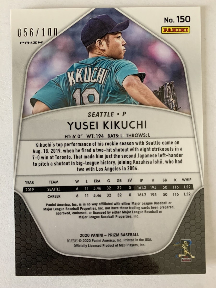 2020 Panini Prizm Yusei Kikuchi Neon Orange /100 Mariners