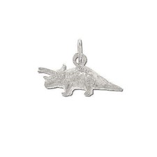 925 Sterling 3-D Triceratops Dinosaur Pendant