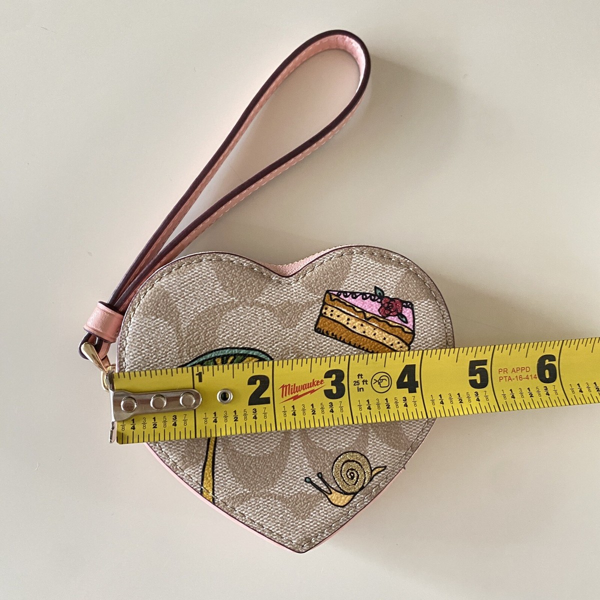 NWT Coach X Observed By Us Heart Coin Case In Signature