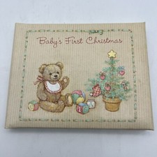 Vintage 1986 Hallmark Baby's First Christmas Photo Album Teddy Bear Tree Unused