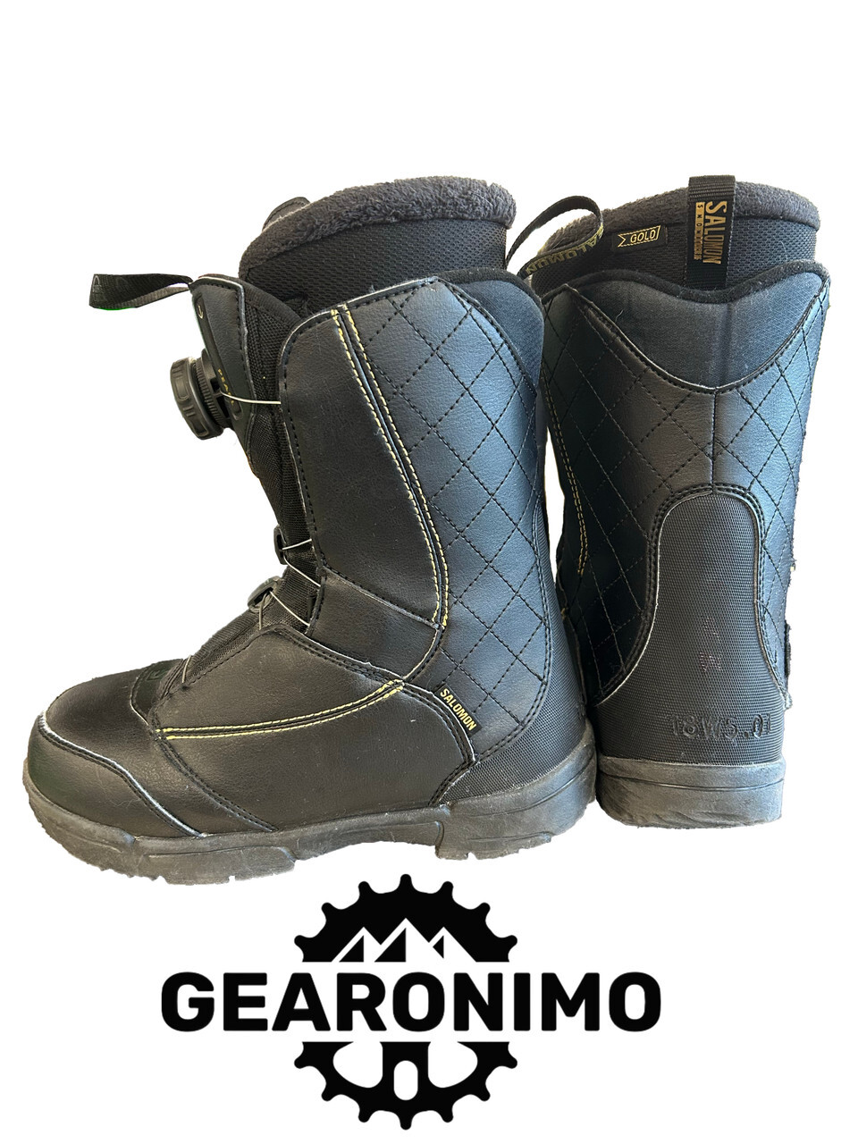 Salomon Pearl Boa Donna 5 Oro e Nero