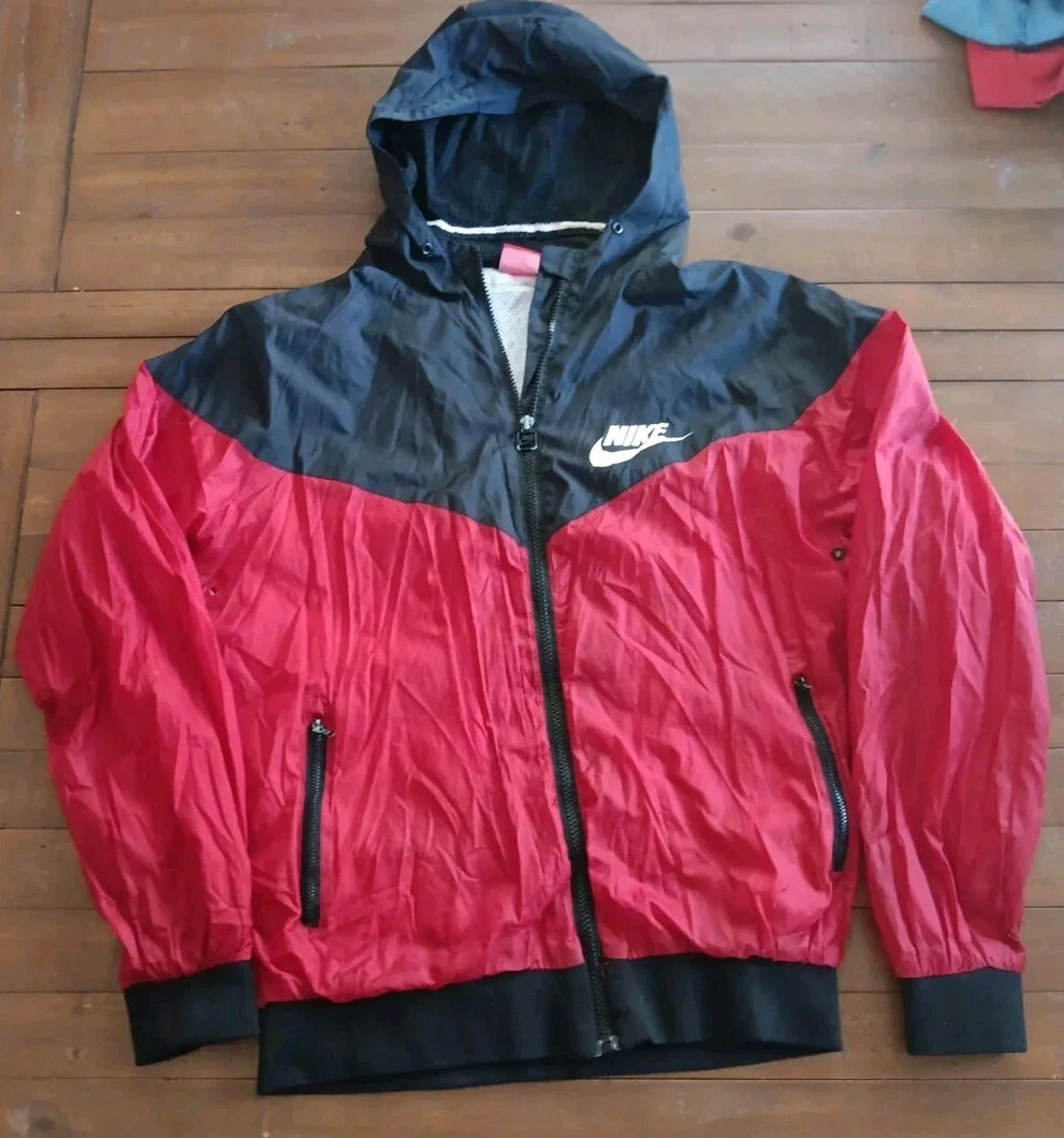 Vintage Nike Lightweight Windbreaker Hoodie Jacket Swoosh Logo Mens Size L
Opens in a new window or