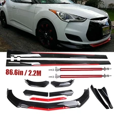 Front Bumper Lip Splitter Spoiler Side Skirt Body Kit  For Hyundai Veloster