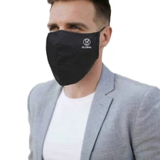 Grey Three Layers Beard Mask for Bearded Men With Filter Nose Wire Adjustable